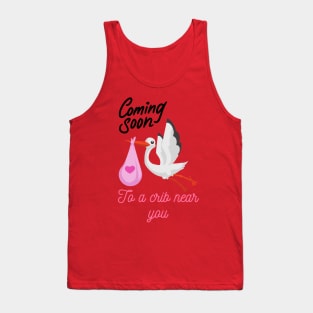 Stork bringing Baby Tank Top